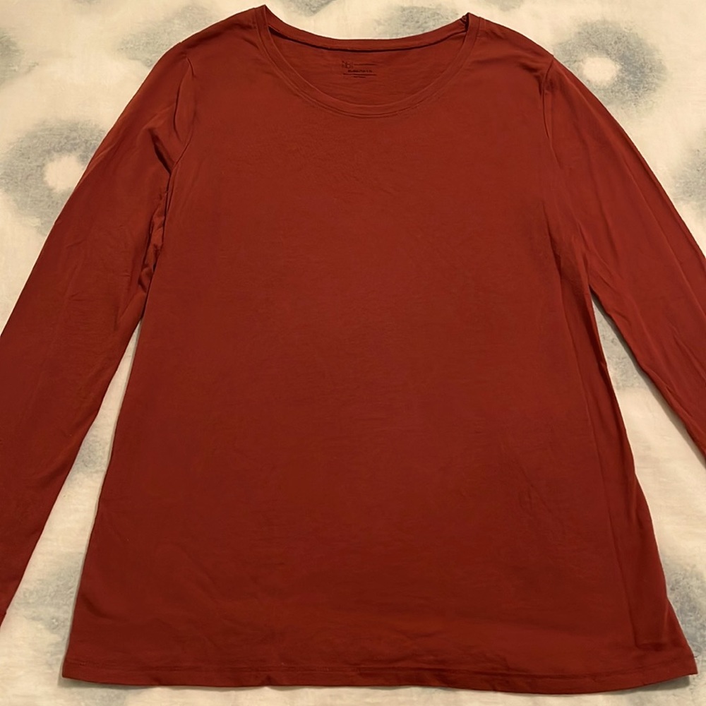 No Boundaries Rust Long Sleeve cotton/polyester tee Junior XL 15-17